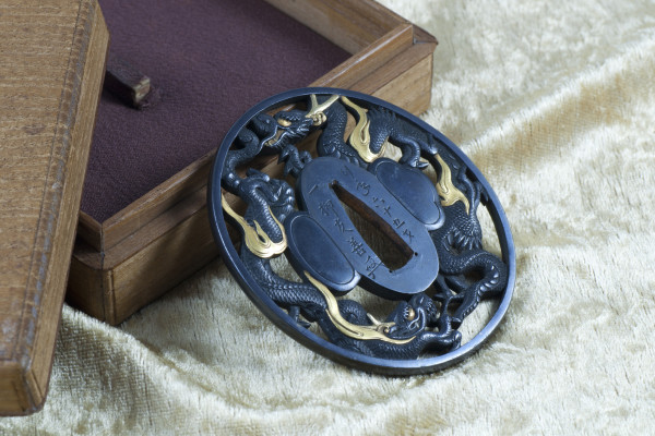 Tsuba Dragon Mito Ichiryu Tomoyoshi